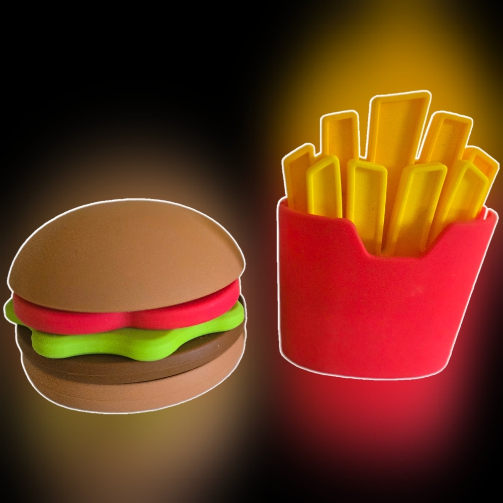 Baby Silicone Sensory Burger and Fries Toy Set
